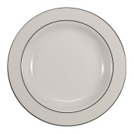 Prato 24cm Fundo Renda Branca Porcelana Schmidt